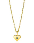 Zinzi DECEMBER hanger 12mm gold plated hart geboortesteen blauw topaas zirkonia ZIHY-DEC (zonder collier)