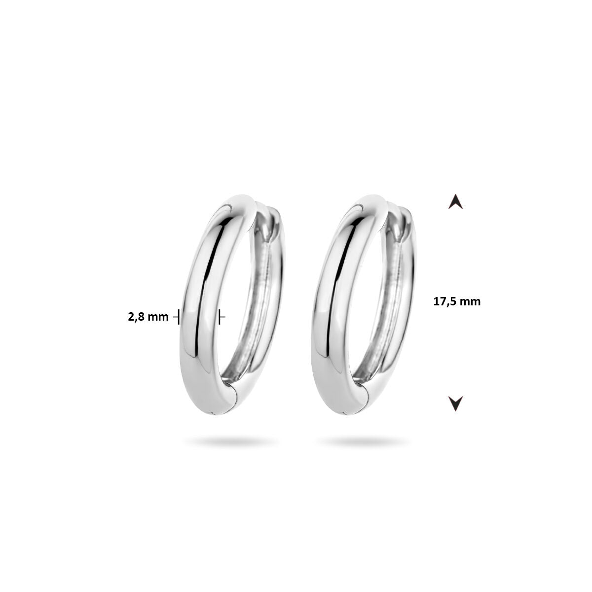 Zilver Gerhodineerd Oorringen 2,8 MM Voor Oorringhangers 1304825