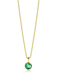 Zinzi MEI hanger 8mm gold plated geboortesteen groen smaragd zirkonia ZIH-MEI (zonder collier)