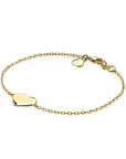 Zinzi gold plated zilveren armband met hart plaatje 10mm om te graveren 17-20cm ZIA2346GG, exclusief en kwalitatief hoogwaardig. Ontdek nu!