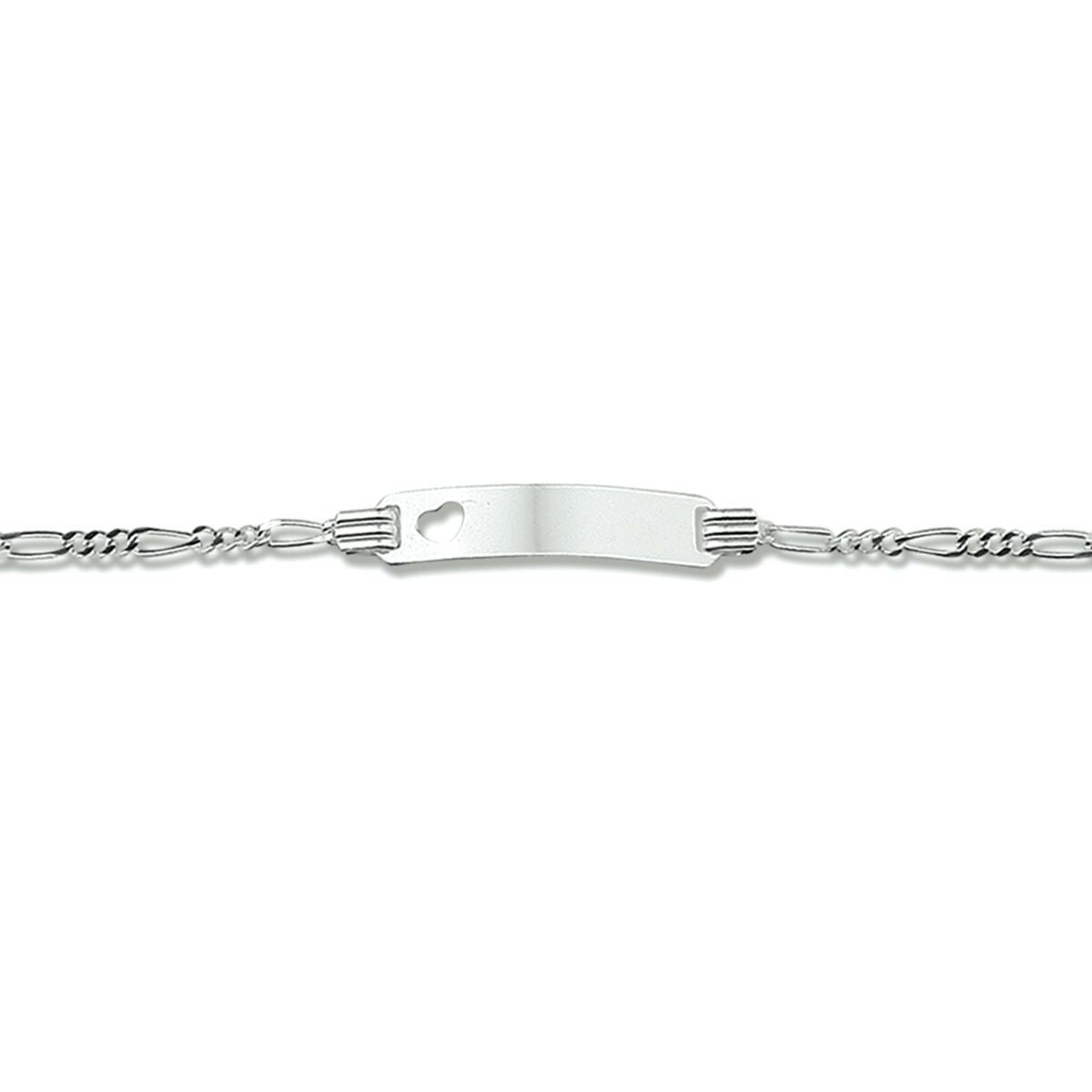 Gaveerarmband hart figaro plaat 4,8 mm - PSN1005677, exclusief en kwalitatief hoogwaardig. Ontdek nu!