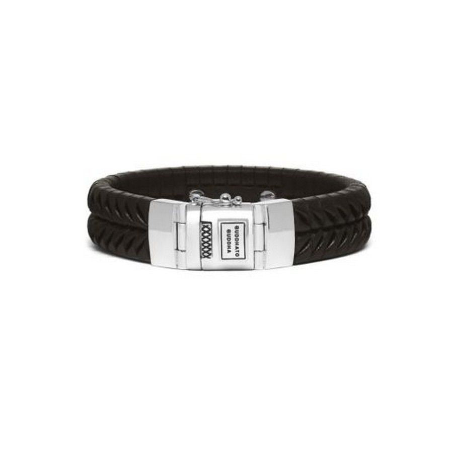 Buddha to Buddha armband 161BR Komang Leer Zilver, exclusief en kwalitatief hoogwaardig. Ontdek nu!