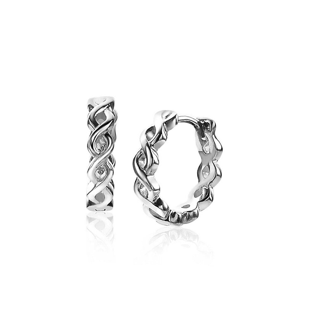 Zinzi zilveren oorringen 13mm Infinity vorm luxe sluiting ZIO1265, exclusief en kwalitatief hoogwaardig. Ontdek nu!