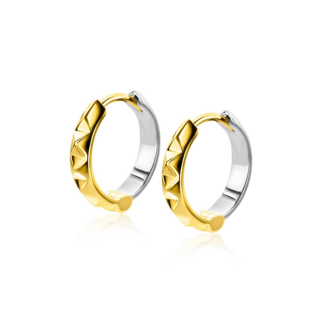 Zinzi zilveren studs oorringen extra 14K geel verguld bicolor 15mm ZIO2167CRG, exclusief en kwalitatief hoogwaardig. Ontdek nu!