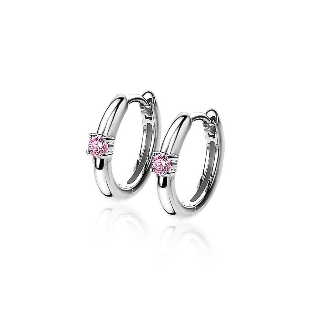 Zinzi zilveren oorringen 13x2mm rond roze ZIO2224R, exclusief en kwalitatief hoogwaardig. Ontdek nu!