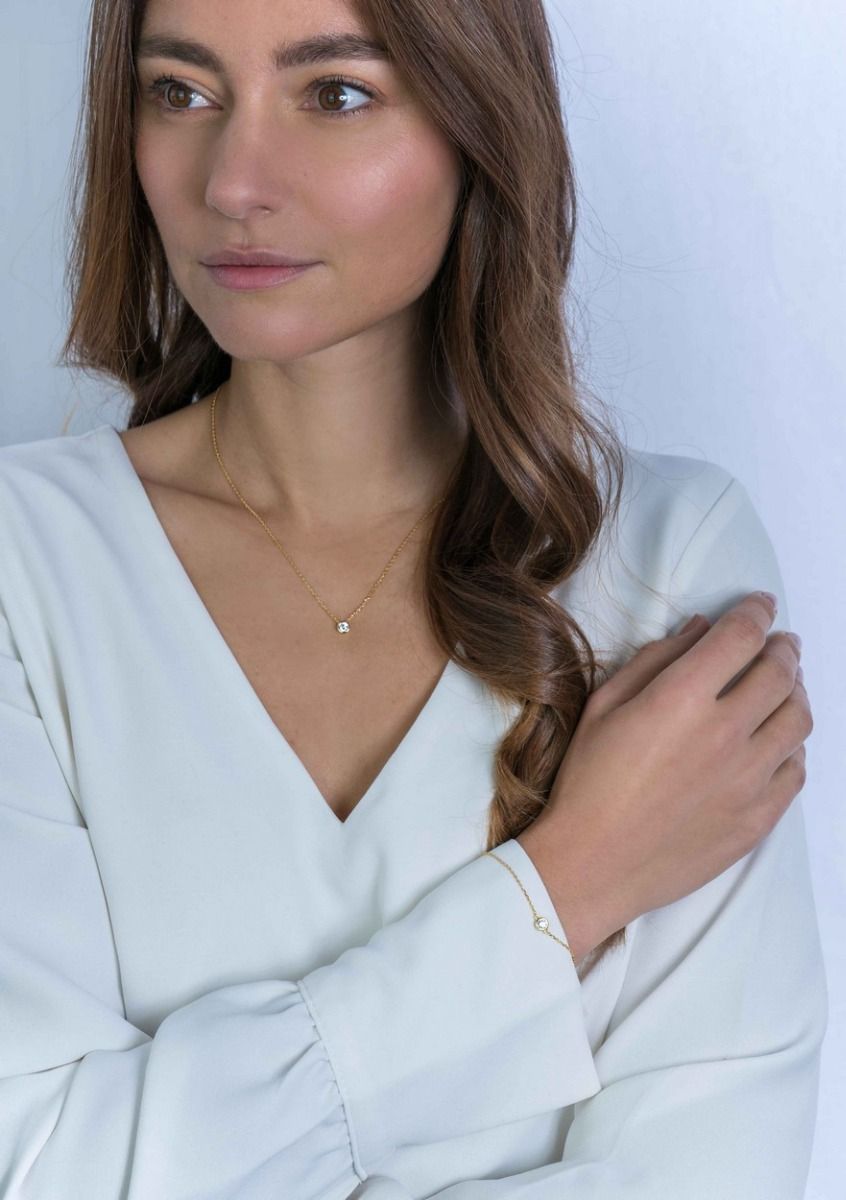 Zinzi zilveren armband 14K geel verguld rond wit ZIA1393Y, exclusief en kwalitatief hoogwaardig. Ontdek nu!