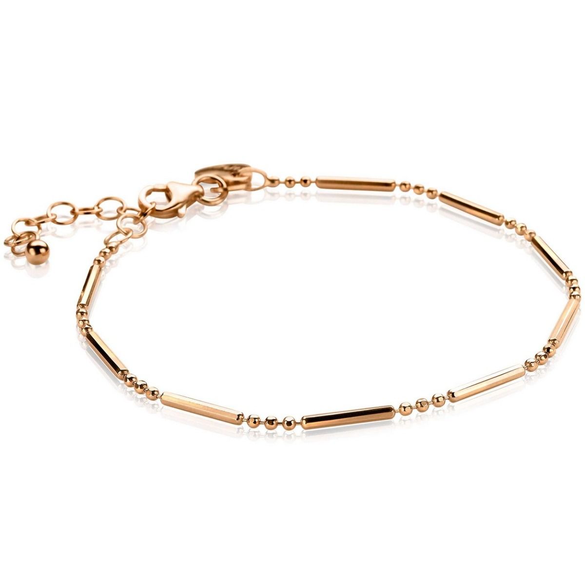 Zinzi zilveren fantasie armband 14K rosé verguld staafjes ZIA1452R, exclusief en kwalitatief hoogwaardig. Ontdek nu!