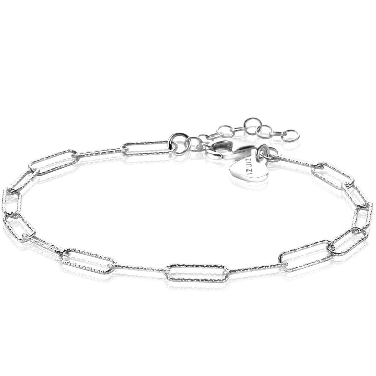 Zinzi zilveren armband met trendy paperclip schakels van 3,4mm breed ZIA1992, exclusief en kwalitatief hoogwaardig. Ontdek nu!