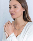 Zinzi zilveren gourmet armband met bungelende baguette zirconia's 18-20 cm ZIA2104, exclusief en kwalitatief hoogwaardig. Ontdek nu!