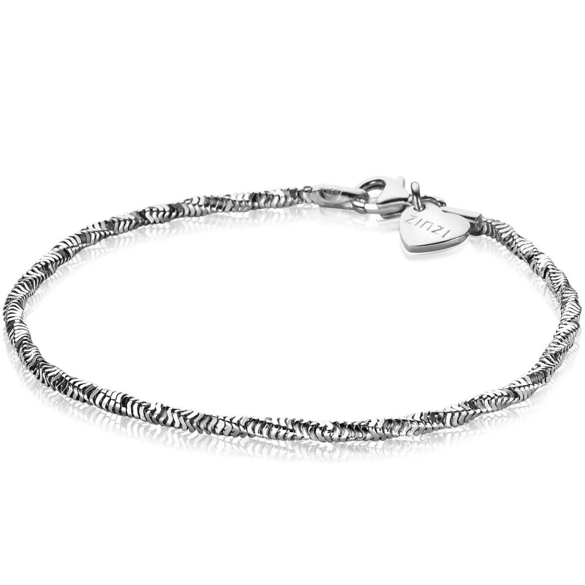 Zinzi zilveren armband singapore schakel 2mm gediamanteerd 19 cm ZIA2151, exclusief en kwalitatief hoogwaardig. Ontdek nu!