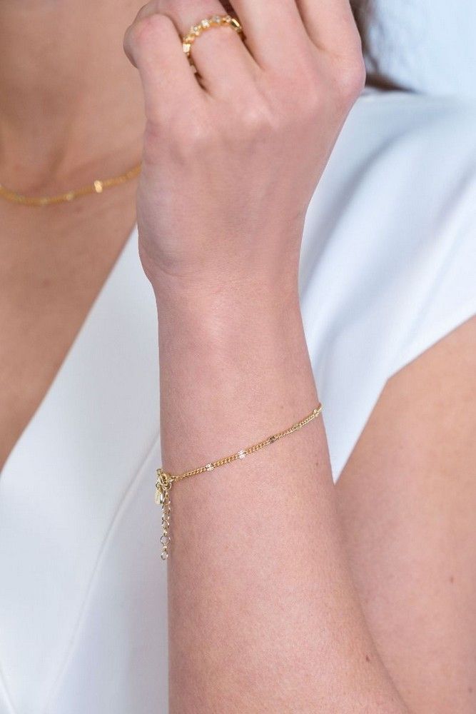 Zinzi zilveren gourmet fantasie armband 14K geel verguld 2,7mm breed 17-20cm ZIA2157G, exclusief en kwalitatief hoogwaardig. Ontdek nu!