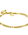 Zinzi gold plated zilveren figaro armband 3,5mm breed ZIA2291G, exclusief en kwalitatief hoogwaardig. Ontdek nu!