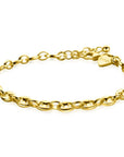 Zinzi gold plated zilveren koffieboon schakelarmband 5mm breed ZIA2340G, exclusief en kwalitatief hoogwaardig. Ontdek nu!