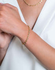 Zinzi gold plated zilveren koffieboon schakelarmband 5mm breed ZIA2340G, exclusief en kwalitatief hoogwaardig. Ontdek nu!