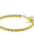 Zinzi gold plated zilveren koord armband 4mm breed ZIA2343G, exclusief en kwalitatief hoogwaardig. Ontdek nu!