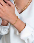 Zinzi gold plated zilveren koord armband 4mm breed ZIA2343G, exclusief en kwalitatief hoogwaardig. Ontdek nu!