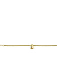 Zinzi gold plated zilveren gourmet armband met trendy slotje als bedeltje 16,5-19,5cm ZIA2354G, exclusief en kwalitatief hoogwaardig. Ontdek nu!