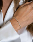 Zinzi gold plated zilveren armband met een tussenstuk bezet met witte zirkonia's ZIA2370Y, exclusief en kwalitatief hoogwaardig. Ontdek nu!