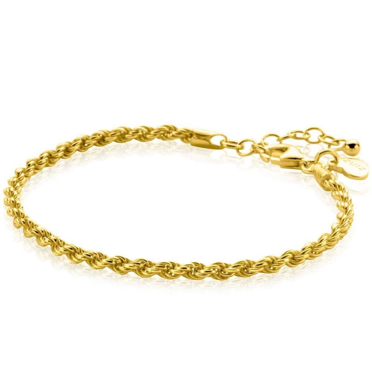 Zinzi gold plated zilveren koord armband 2,6mm breed ZIA2386G, exclusief en kwalitatief hoogwaardig. Ontdek nu!