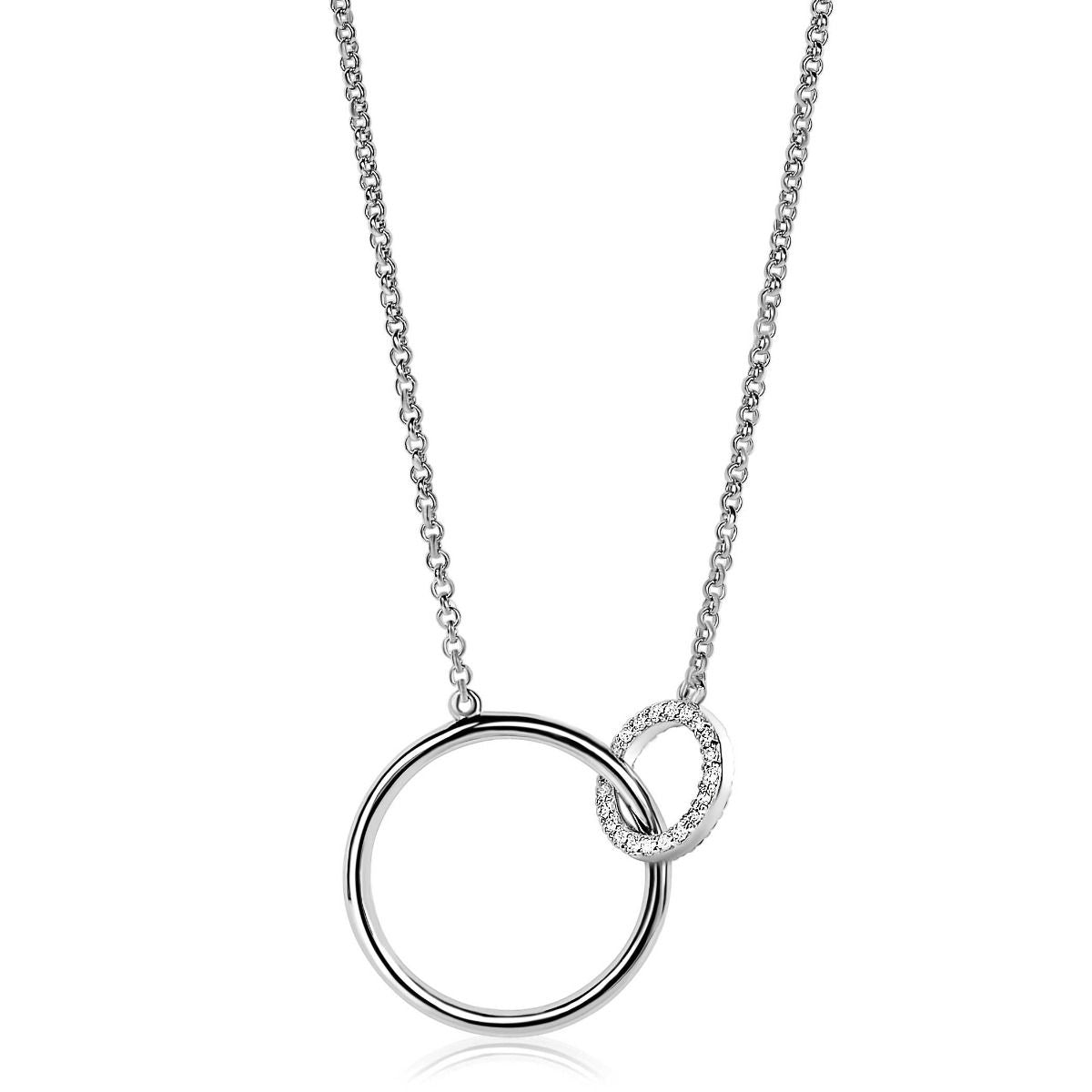 Zinzi zilveren ketting open rond wit 45cm ZIC1743, exclusief en kwalitatief hoogwaardig. Ontdek nu!