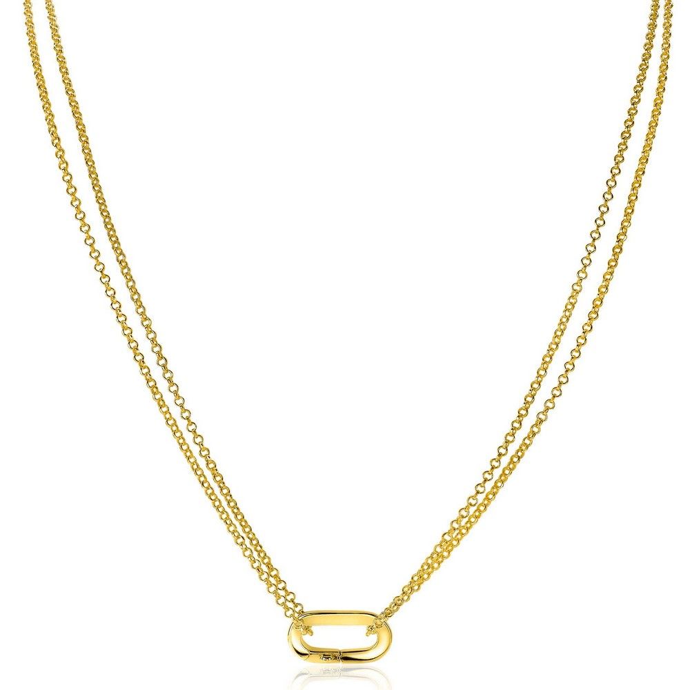 Zinzi zilveren ketting 14K geel verguld 45cm ovale sluitring ZIC2060G, exclusief en kwalitatief hoogwaardig. Ontdek nu!