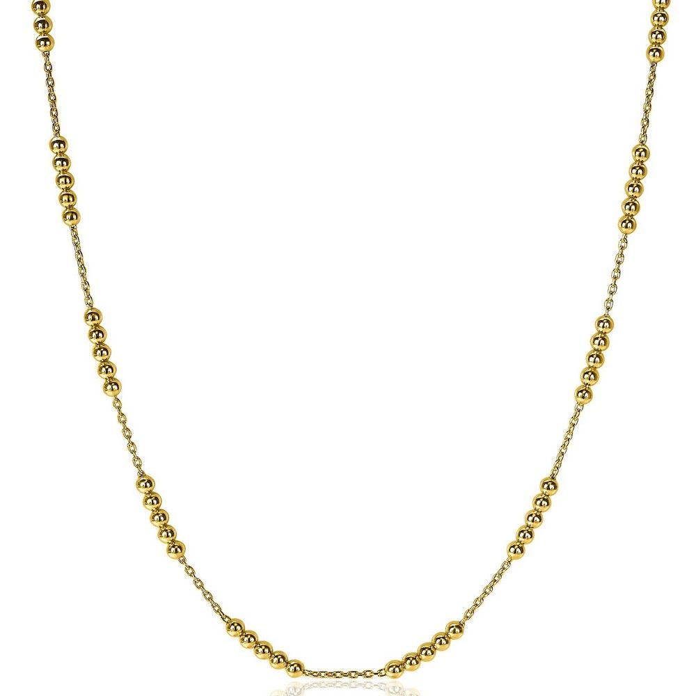 Zinzi zilveren ketting 14K geel verguld bolletjes 45cm ZIC2182G, exclusief en kwalitatief hoogwaardig. Ontdek nu!