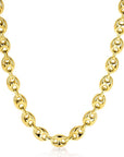 Zinzi gold plated zilveren koffieboon schakelketting 45cm 8mm breed ZIC2341G, exclusief en kwalitatief hoogwaardig. Ontdek nu!