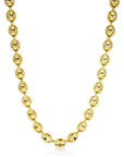 Zinzi gold plated zilveren koffieboon schakelketting 45cm 8mm breed ZIC2341G, exclusief en kwalitatief hoogwaardig. Ontdek nu!