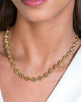 Zinzi gold plated zilveren koffieboon schakelketting 45cm 8mm breed ZIC2341G, exclusief en kwalitatief hoogwaardig. Ontdek nu!