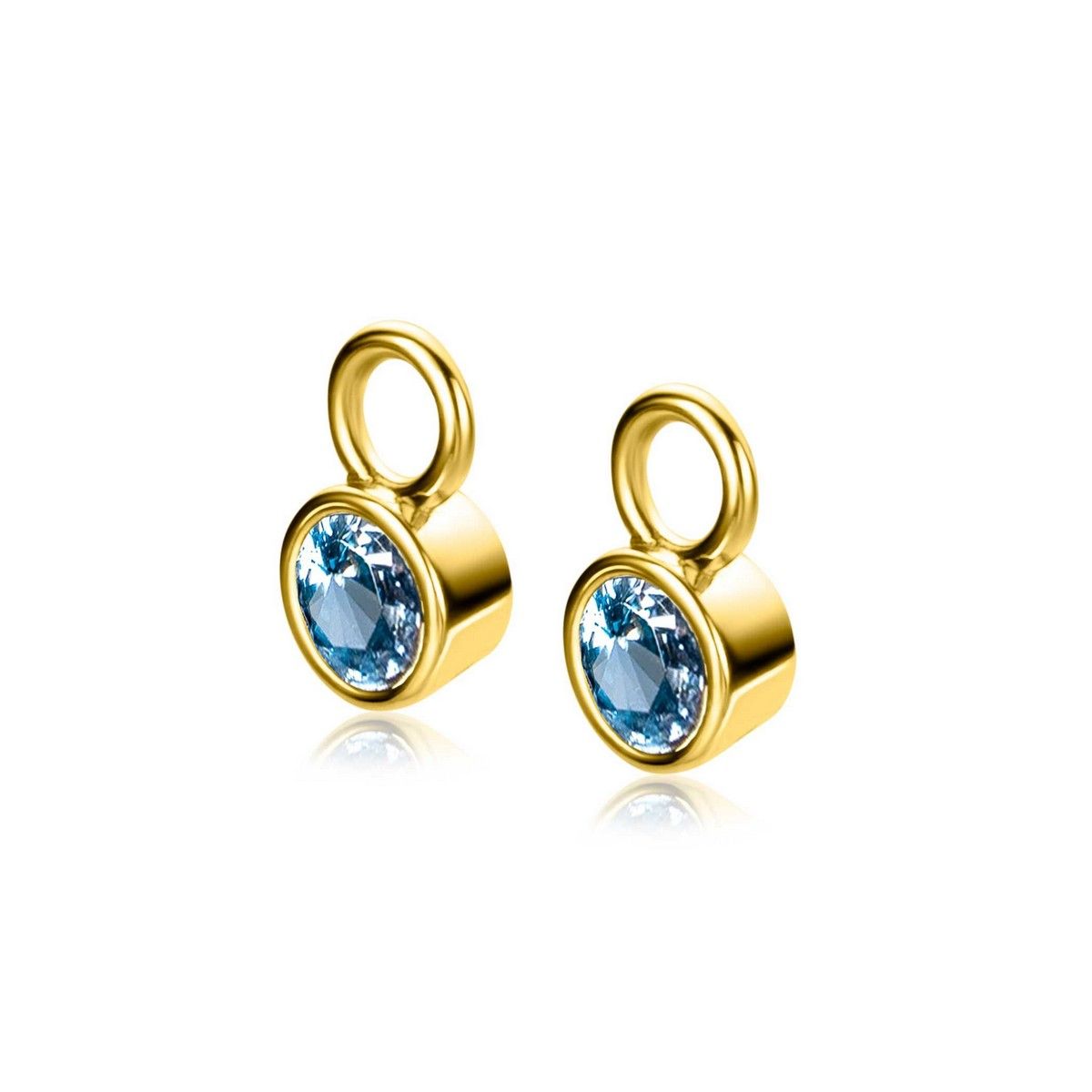 Zinzi ZICH-DEC - Gold Plated Oorbedels Blauwe Geboortesteen December, exclusief en kwalitatief hoogwaardig. Ontdek nu!