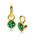 Zinzi ZICH-MEI - Gold Plated Oorbedels met Groene Geboortesteen Mei, exclusief en kwalitatief hoogwaardig. Ontdek nu!