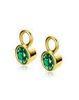 Zinzi ZICH-MEI - Gold Plated Oorbedels met Groene Geboortesteen Mei, exclusief en kwalitatief hoogwaardig. Ontdek nu!