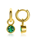 Zinzi ZICH-MEI - Gold Plated Oorbedels met Groene Geboortesteen Mei, exclusief en kwalitatief hoogwaardig. Ontdek nu!