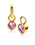 Zinzi ZICH-OKT - Gold Plated Oorbedels met Roze Geboortesteen Oktober, exclusief en kwalitatief hoogwaardig. Ontdek nu!