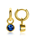 Zinzi ZICH-SEP - Gold Plated Oorbedels Blauwe Geboortesteen September, exclusief en kwalitatief hoogwaardig. Ontdek nu!