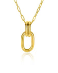 Zinzi gold plated zilveren ovale hanger 33mm met dubbele hangogen ZIH2350G, exclusief en kwalitatief hoogwaardig. Ontdek nu!