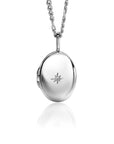 Zinzi zilveren medaillon ovaal glanzend bezet met witte zirconia ZIH2424 (exclusief ketting geprijsd), exclusief en kwalitatief hoogwaardig. Ontdek nu!