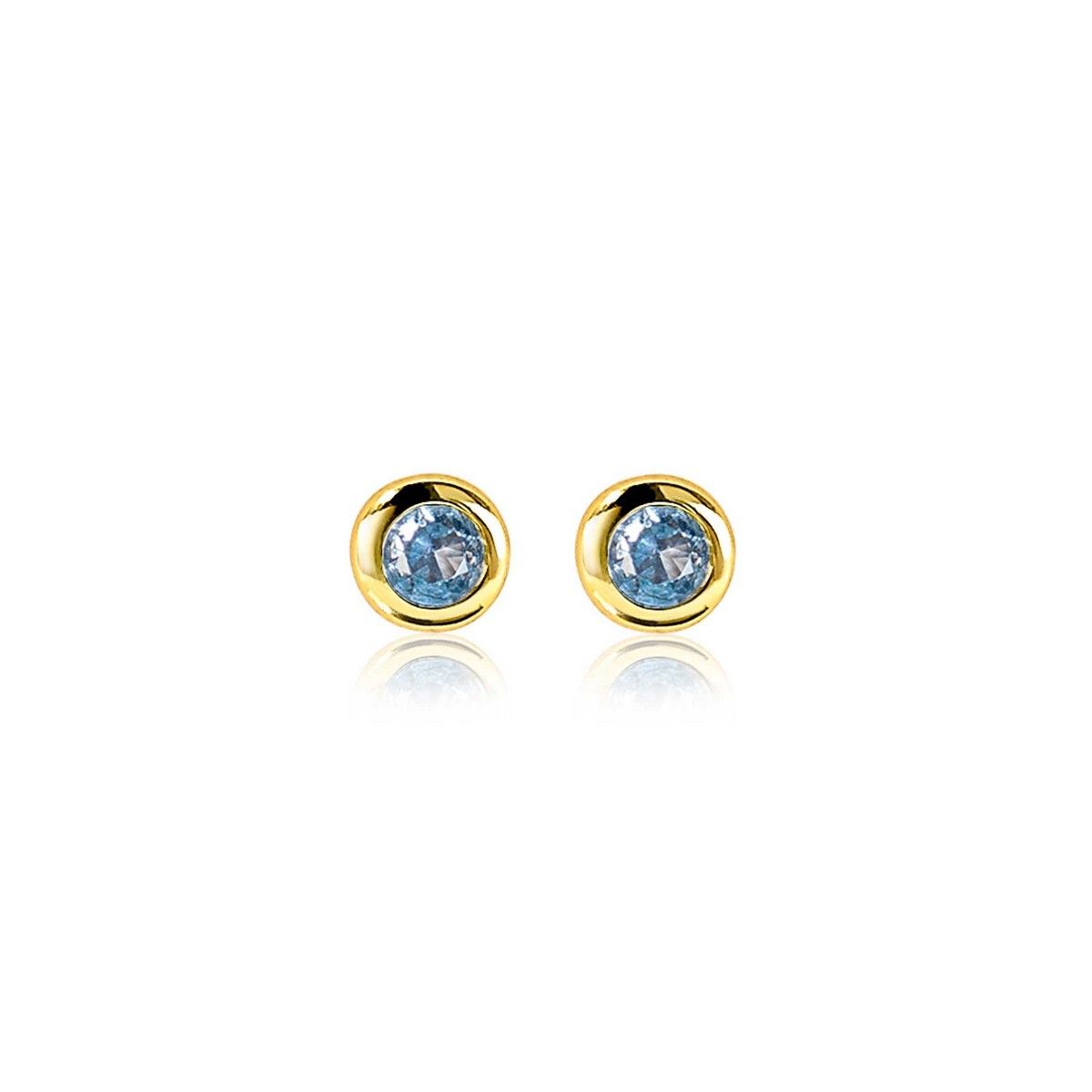 Zinzi oorknoppen 4mm gold plated maand DECEMBER geboortesteen blauw topaas zirkonia ZIO-DEC, exclusief en kwalitatief hoogwaardig. Ontdek nu!