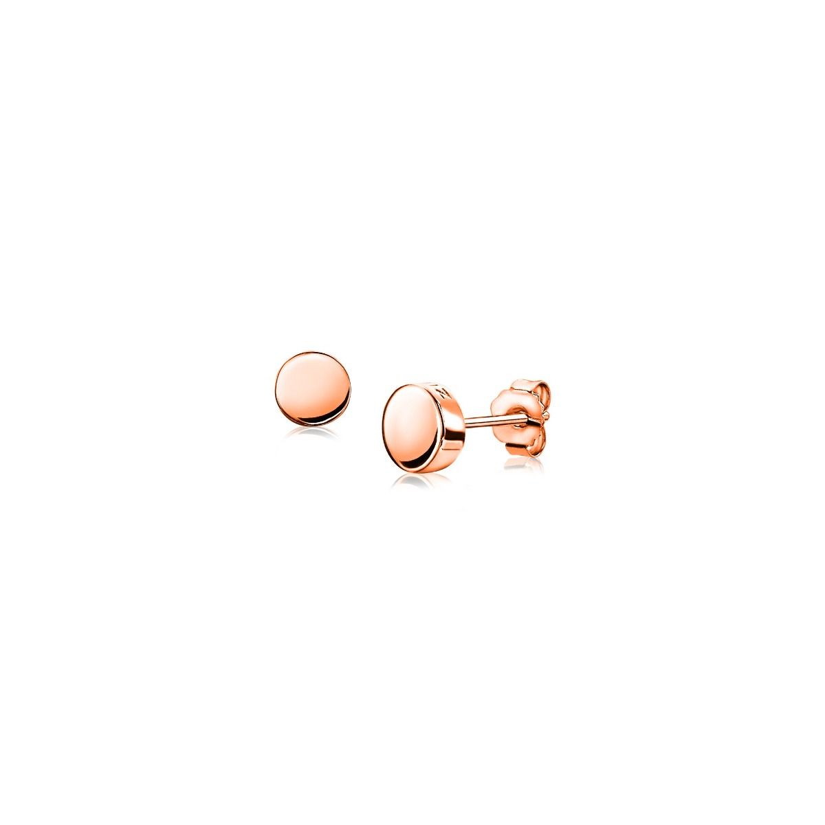 Zinzi zilveren oorknoppen rose verguld glad rond 6mm ZIO1376R, exclusief en kwalitatief hoogwaardig. Ontdek nu!