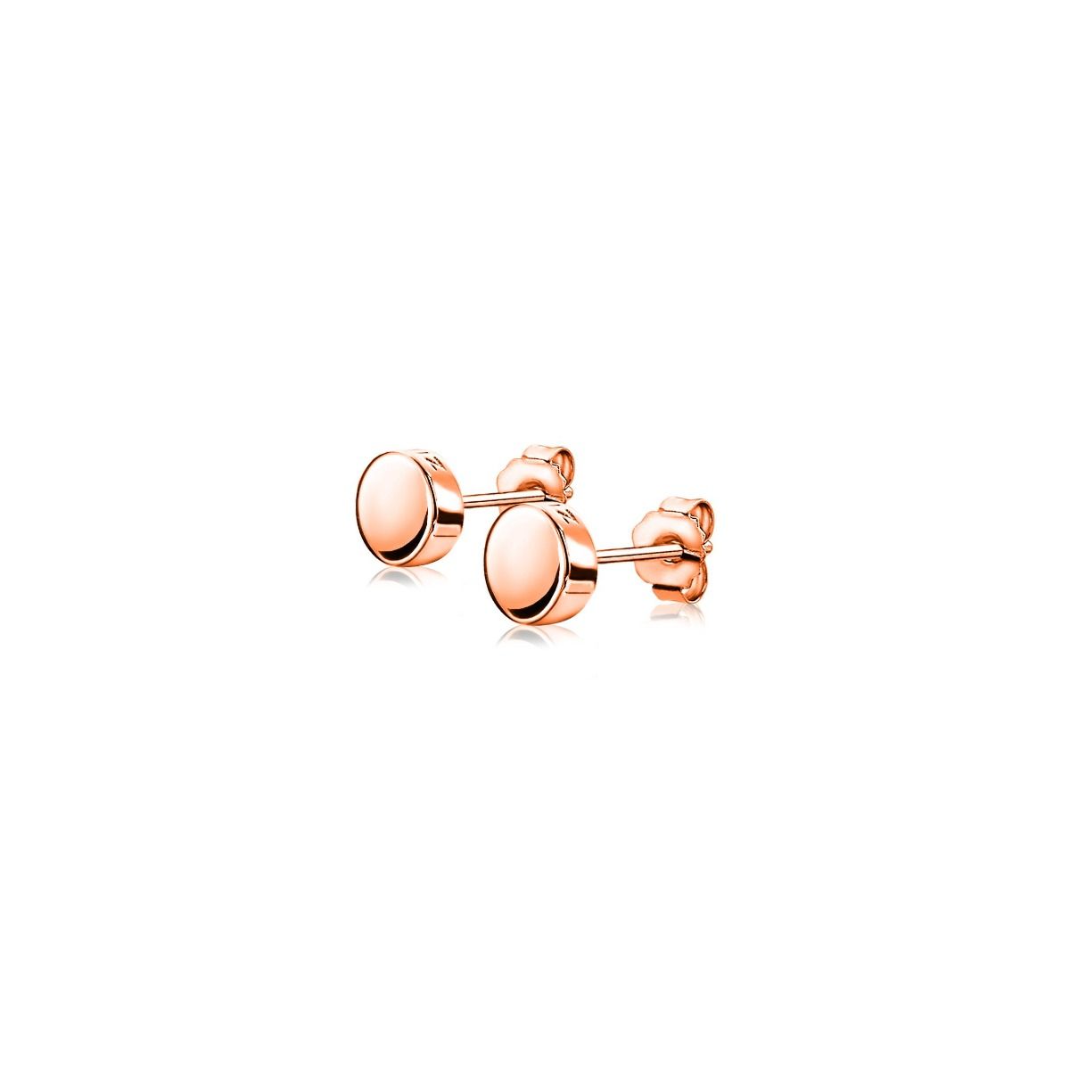 Zinzi zilveren oorknoppen rose verguld glad rond 6mm ZIO1376R, exclusief en kwalitatief hoogwaardig. Ontdek nu!