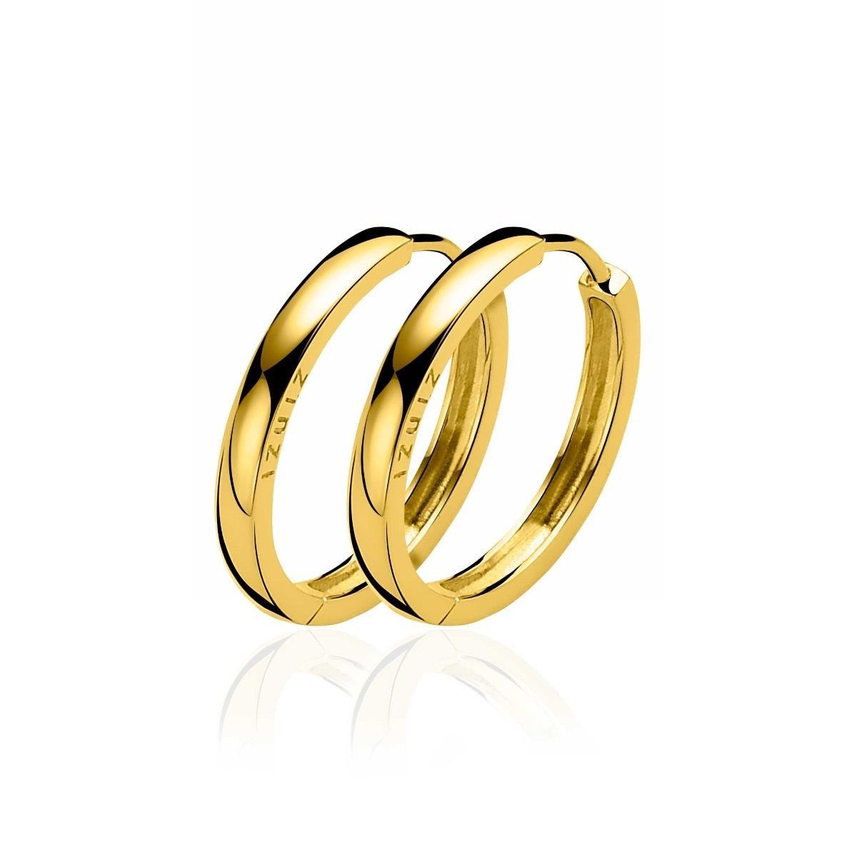 Zinzi gold plated zilveren oorringen 24 x 3mm met scharniersluiting ZIO192G, exclusief en kwalitatief hoogwaardig. Ontdek nu!