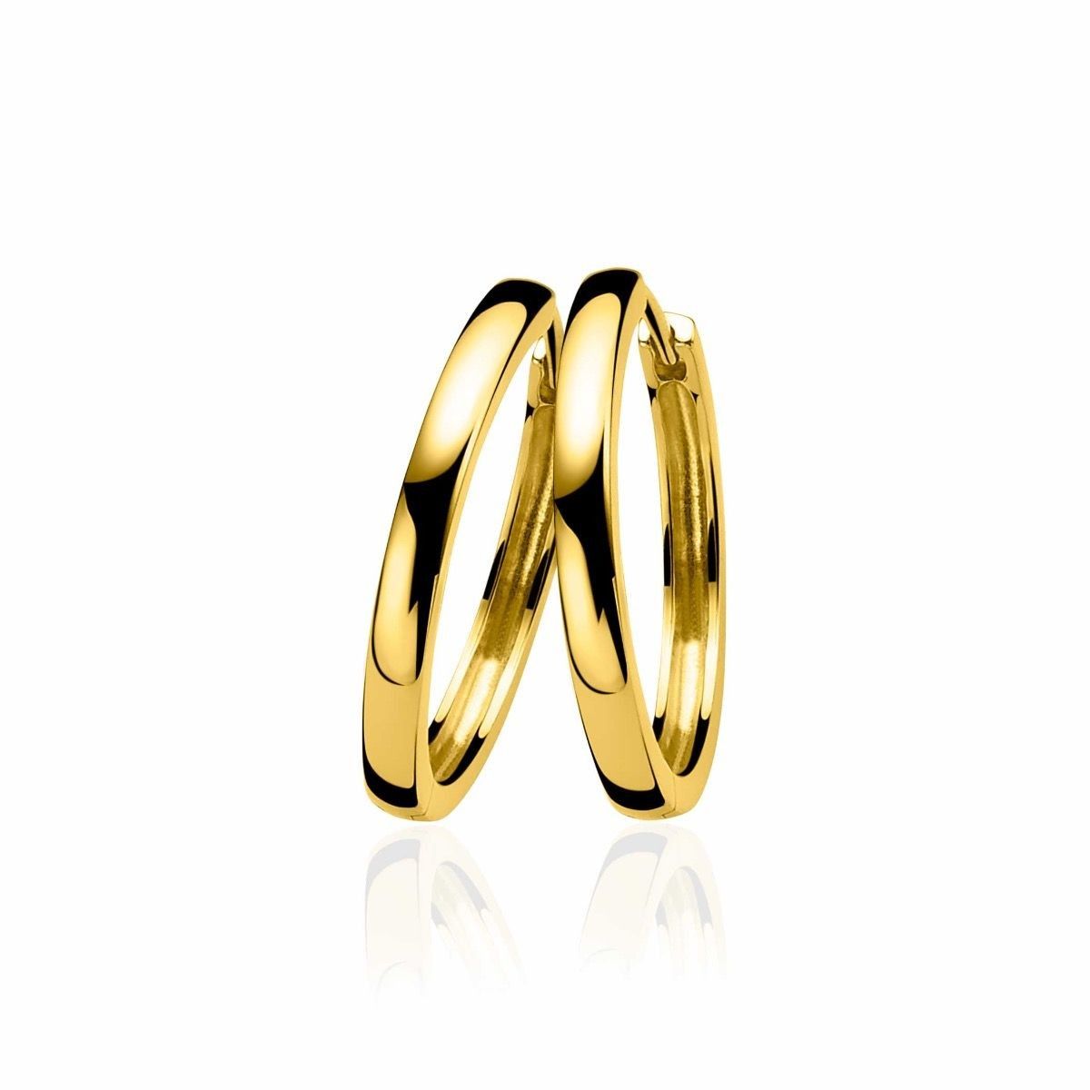 Zinzi gold plated zilveren oorringen 28 x 3mm met scharniersluiting ZIO193G, exclusief en kwalitatief hoogwaardig. Ontdek nu!