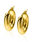 Zinzi gold plated zilveren gladde oorringen 22x5mm rond ZIO2277G, exclusief en kwalitatief hoogwaardig. Ontdek nu!