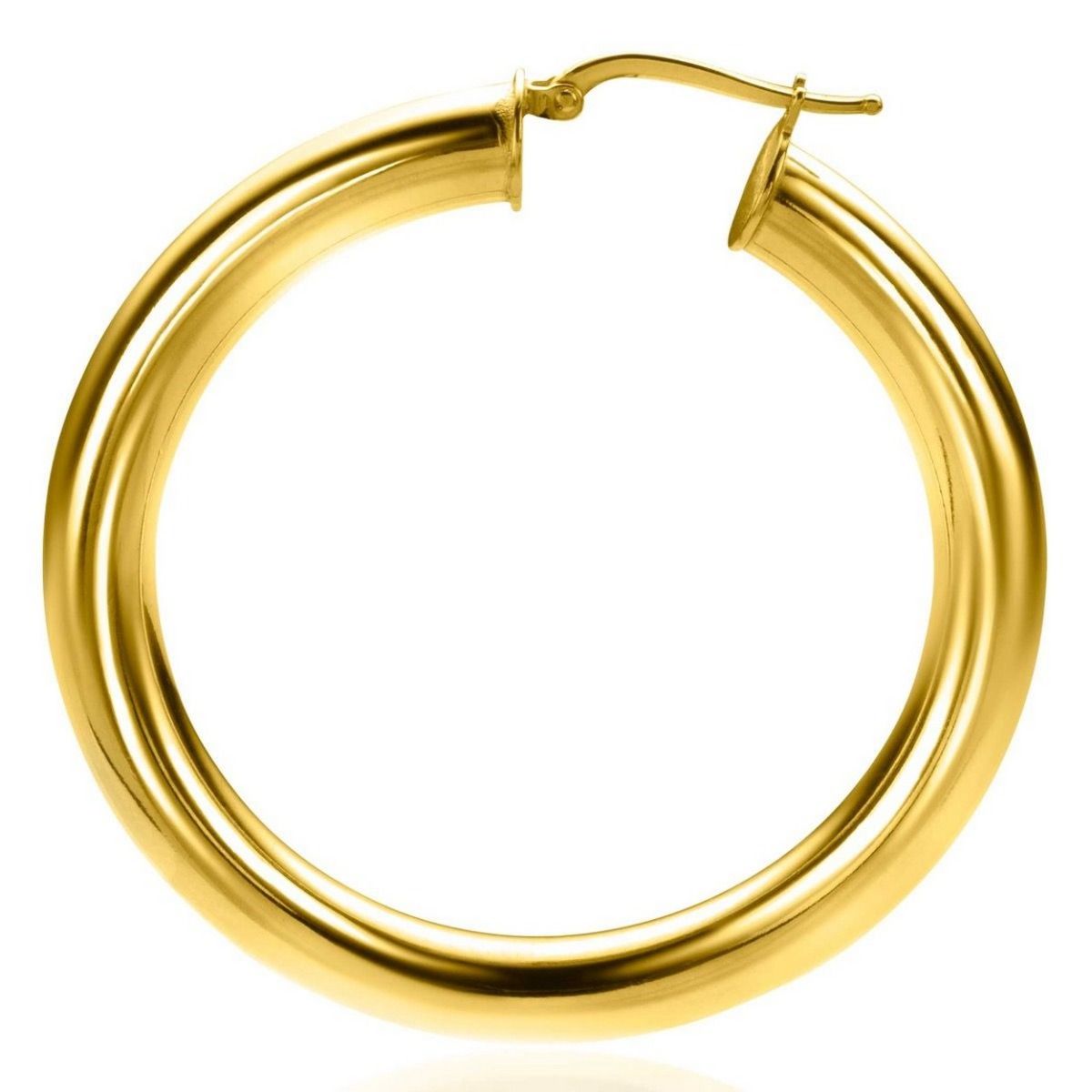 Zinzi gold plated zilveren gladde oorringen 48x6mm rond ZIO2280G, exclusief en kwalitatief hoogwaardig. Ontdek nu!