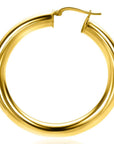 Zinzi gold plated zilveren gladde oorringen 48x6mm rond ZIO2280G, exclusief en kwalitatief hoogwaardig. Ontdek nu!