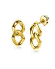 Zinzi gold plated zilveren oorstekers gourmet schakels 19mm ZIO2331, exclusief en kwalitatief hoogwaardig. Ontdek nu!