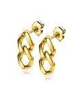 Zinzi gold plated zilveren oorstekers gourmet schakels 19mm ZIO2331, exclusief en kwalitatief hoogwaardig. Ontdek nu!