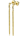 Zinzi gold plated zilveren oorstekers lange dubbele gourmet ketting 75mm witte zirkonia ZIO2362Y, exclusief en kwalitatief hoogwaardig. Ontdek nu!