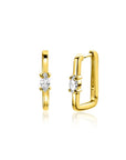 Zinzi gold plated zilveren 15mm x 2mm vierkante buis ZIO2448G, exclusief en kwalitatief hoogwaardig. Ontdek nu!