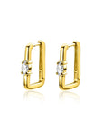 Zinzi gold plated zilveren 15mm x 2mm vierkante buis ZIO2448G, exclusief en kwalitatief hoogwaardig. Ontdek nu!